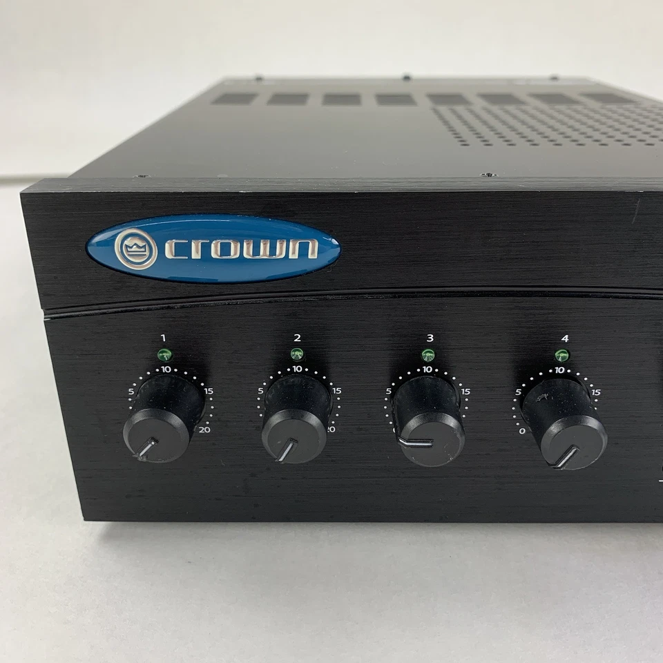 Crown 160MA Commercial Mixer Amplifier 4 Input 60W Ohm 1-2 Power Tested - Image 3 of 4