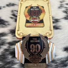 Harley Davidson Pewter Belt Buckle 90 Years The Reunion Limited Edition NOS