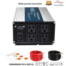 2000W Pure Sine Wave Power Inverter 12V/24V/36V48V DC to 110V/120VAC Camp solar