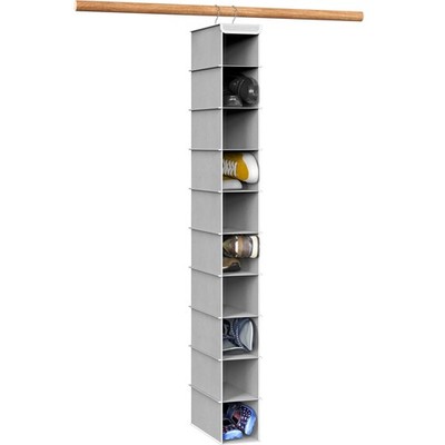 Simple Houseware 10 Shelves Hanging Shoes Organizer Holder for 1-Pack, Grey