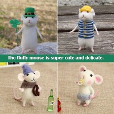 Poked Needle Kit Wool Kits Gift Mouse Ornament Felt Toy Mouse Wool Felting Doll