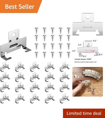 Stainless Steel Recessed Light Clips for Can Retrofit 20 Pack
