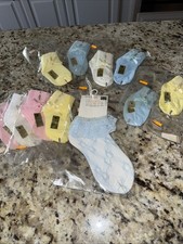 Vintage lace bow little girl infant socks Bundle. Small Medium, Large. 5191 11 