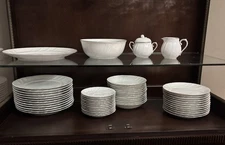 Mikasa Spun Silk Set For 12 People Including Veggie Bowl Platter Coffee Service