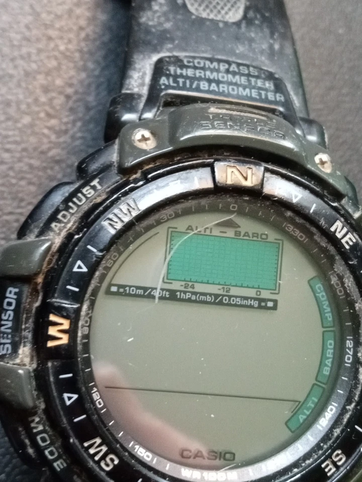 Casio Protrek//Digital/Glubber/Negro/Ss/Prg-40/ Foto 3 de 4