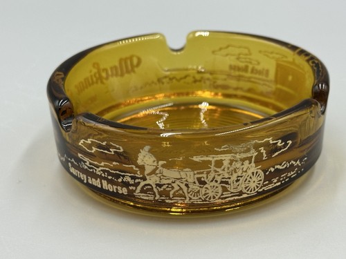 Vintage MACKINAC ISLAND MICHIGAN Glass Souvenir Ashtray