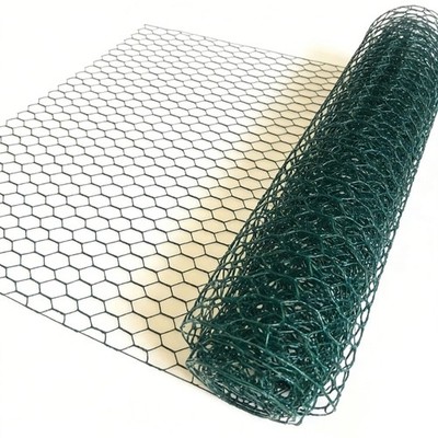 Green Coated Rusts Proof Plant Support Net 35cm x 200cm for Climbing Vegetables