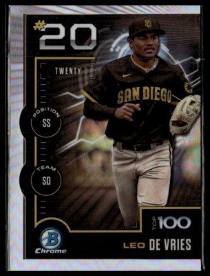 2025 Bowman #BTP-20 Leo De Vries Bowman Scouts Top 100