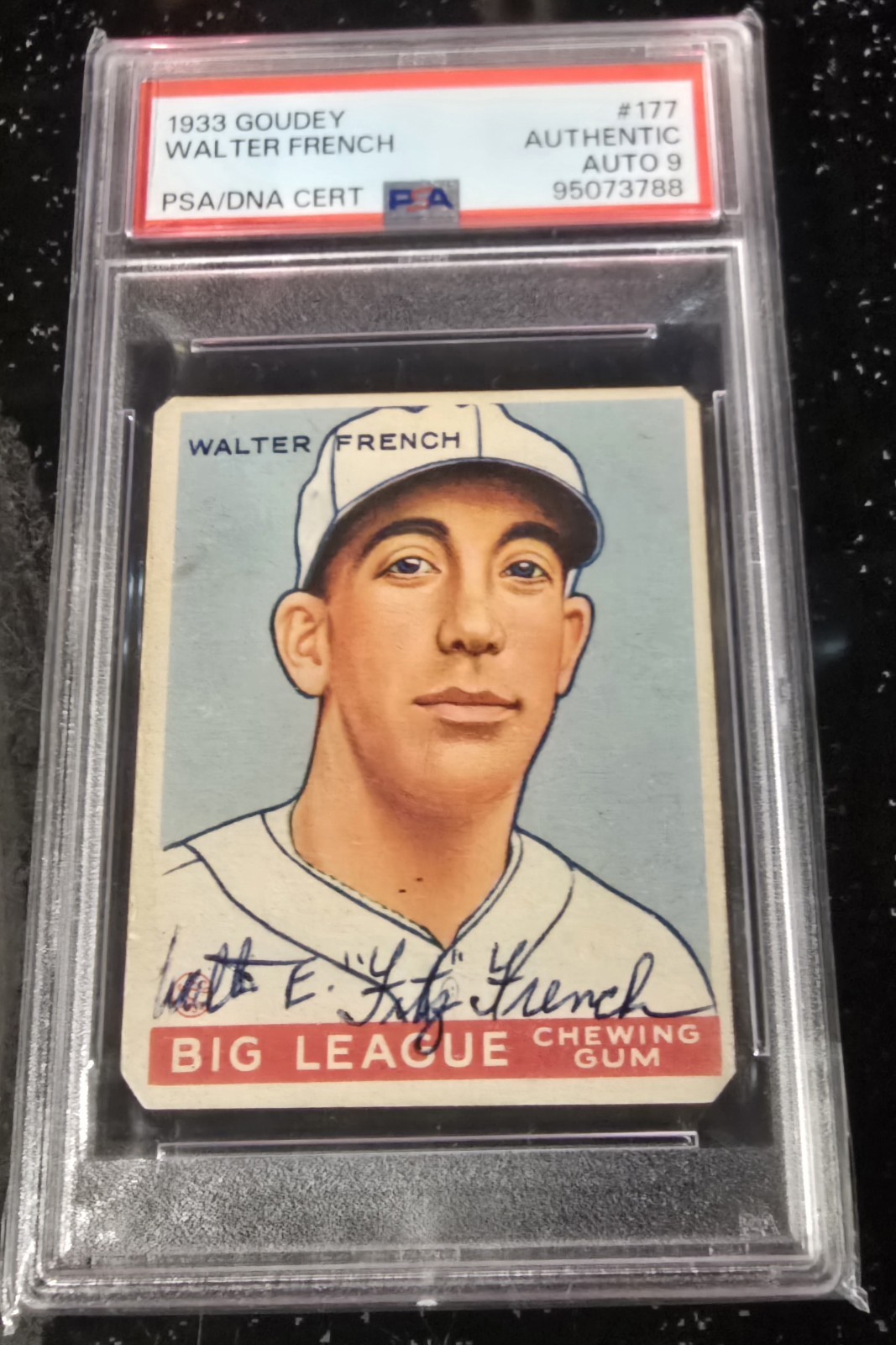  1933 goudey signed auto French ☆ Knoxville Smokies