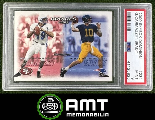 Giovanni Carmazzi Tom Brady RC PSA 9 2000 Skybox Dominion New York Jets #234 825