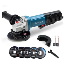 DongCheng 9.2 Amp Power Angle Grinders, 4-1/2 in., 11800RPM, Tool-Free Guard, 