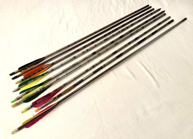 Easton XX75 Gamegetter II & Assorted Aluminum Hunting Arrows 26.5-31.5" Qty. 9