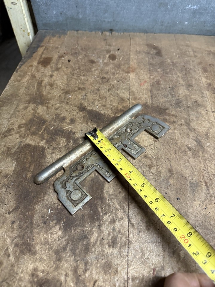Antique Old Piano Foot Pedal Action Backplate Ornate Cast Iron Chrome ...