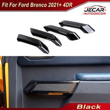 Black Interior Door Armrest Handle Panel Cover Trim For Ford Bronco 2021 4door
