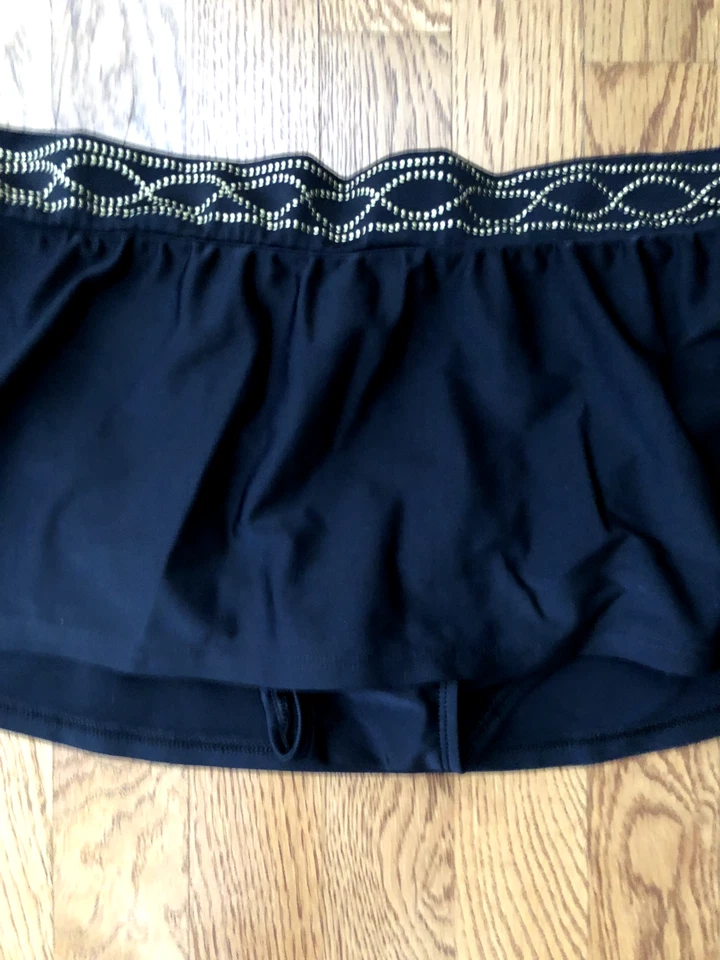 LAUREN Ralph Lauren Black Gold Swim Skirt Bottom Size 14 - Image 4 of 4