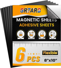 8" X 10" Magnetic Sheets with Adhesive Backing, 6 Pack Magnet Sheets with Adhesi