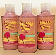 BUBBLE GUM POP BODY WASH 10 OZ BATH BODY WORKS 3 PACK LOT SEALED NEW PINK
