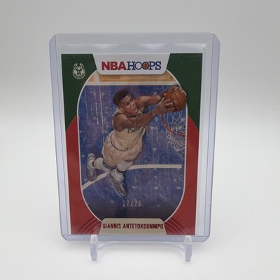 2020-21 Hoops Red #166 Giannis Antetokounmpo 17/75 - Milwaukee Bucks