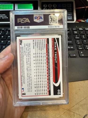 2012 TOPPS MIKE TROUT #446 PSA 10 - Picture 3 of 3