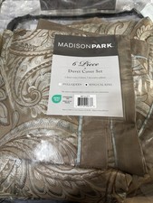 Madison Park King/Cal King 3-Piece Damask Duvet Cover Set Brown/Beige MP12-277