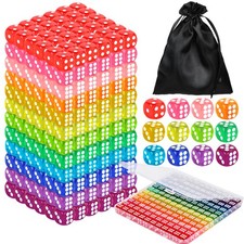 120 Pcs Colored Dice Bulk Set 14 MM Polyhedral Dice 6 Sided Standard Dices wi...