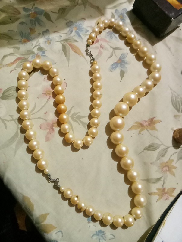 Vintage String Of Faux Pearls