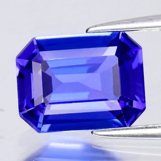 💎 2.29ct VVS Octagon Natural Violet Blue Tanzanite Dazzling Tanzania Gemstone