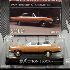 Greenlight 69 1969 Plymouth GTX Convertible Barrett-Jackson Auction Block Car