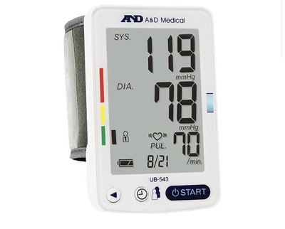 A&D Medical Wrist Blood Pressure Monitor, UB-543 New