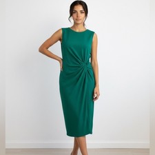 Donna Karan Emerald Green Midi Dress