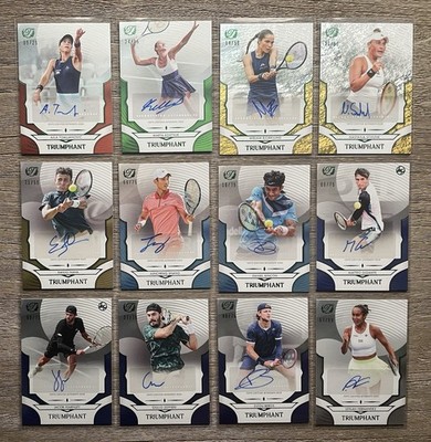 2025 Topps Triumphant Tennis Auto Lot Of 12 Cards Kostyuk