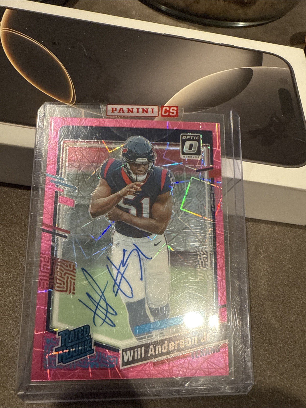 2023 Panini Donruss Optic - Will Anderson #246 Pink Velocity Auto /50 (RC)