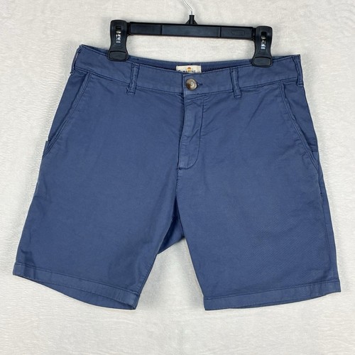 Marine Layer Mens 32 Navy Blue Walk Short Chino Canvas Preppy Golf Beach Stretch - 第 1/9 張圖片