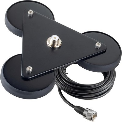 Heavy Duty Magnetic Antenna Mount 8.8Inch, SO239 30KG Suction Triangle Vehicel M