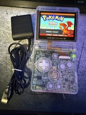 Nintendo GBA SP IPS M2 Clear Pearl Mod 950mAh Battery Authentic Charger