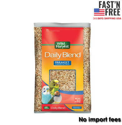 Wild Harvest Daily Blend Diet Bird Food for Parakeet, Canary and Finch 10 Pounds