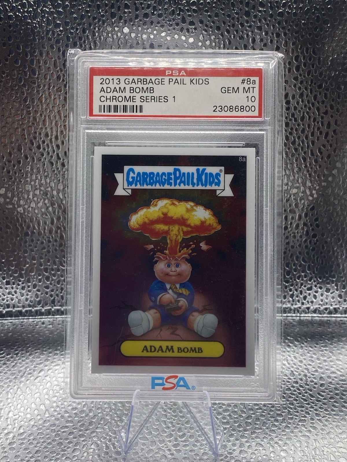 2013 Garbage Pail Kids, Chrome, Adam Bomb PSA 10