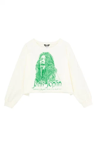 Felpa grafica Truce Off White bambino Janis Joplin taglia esclusiva Nordstrom