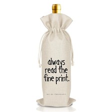 Pregnancy Announcement Burlap Wine Bag Gift Grandparents Aunt Parents A47