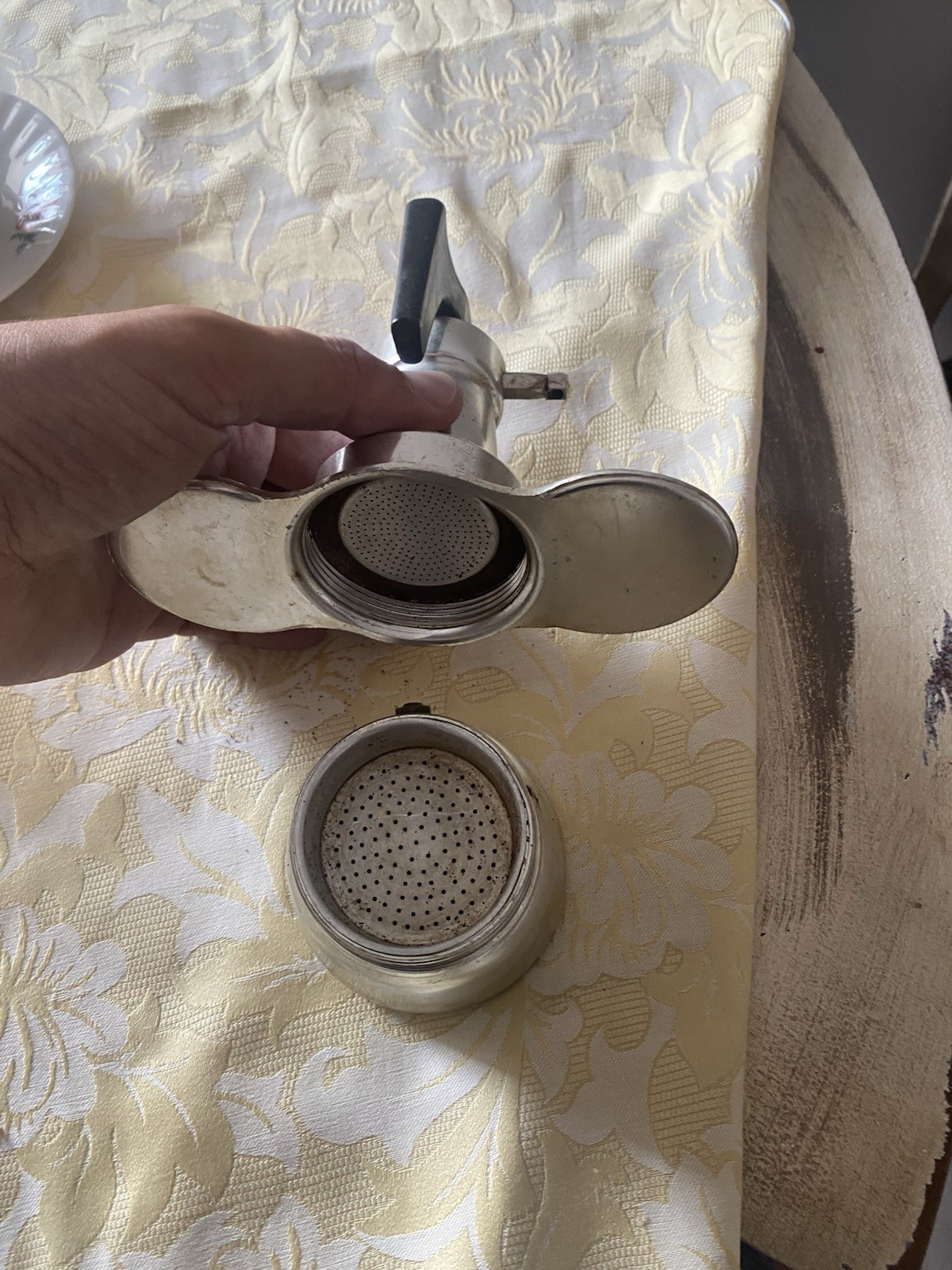 Brevettato Moka caffettiera alluminio argento/nero MPN 565