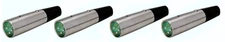 (4 Pack) Switchcraft A3M 3-Pin XLR Male Cable End Mic Connector w/ Silver Pins