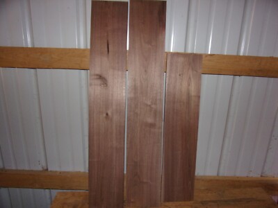 3 PC WALNUT LUMBER WOOD KILN DRIED BOARDS LOT 1897V END MATCHED 1/2'' THICK FLAT