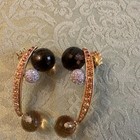 IO SI 18k 2-tone 1.90 CT Diamond Sapphire Quartz Dangle Earrings  — photo 1