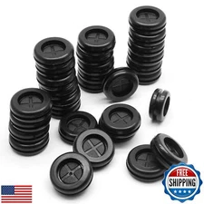 Biaungdo 60 Pcs Rubber Grommet, 13/16" Drill Hole Double-Sided Black Syntheti