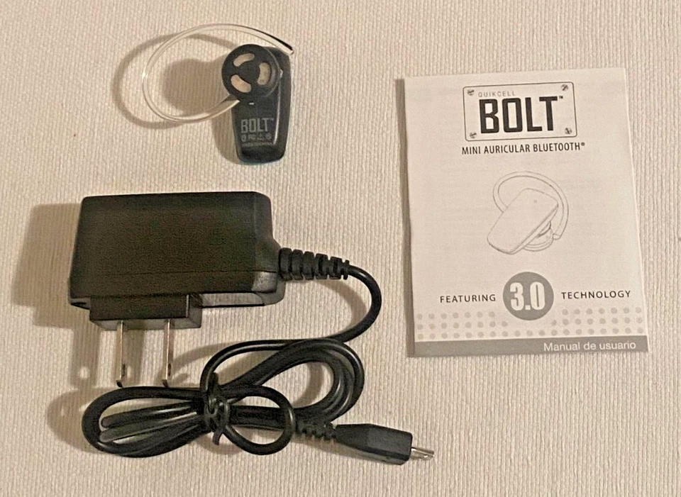 QuikCell BOLT 3.0 Mini Bluetooth Headset Earpiece Wireless Call MicUSB - Image 3 of 4