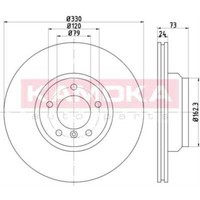 Kamoka 2X Bremsscheibe Vorne Ø330 Mm BelüFtet FüR BMW 3Er Touring E91 320D 325D
