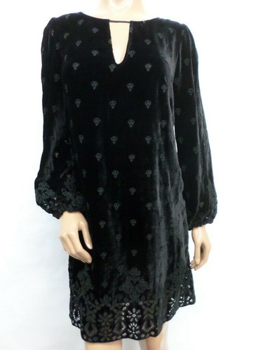 JADE Eyelet Embroidered Velvet Dress 