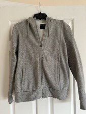 Figs Full Zip Hoodie Scrub Sweatshirt Women's S Heathered Gray