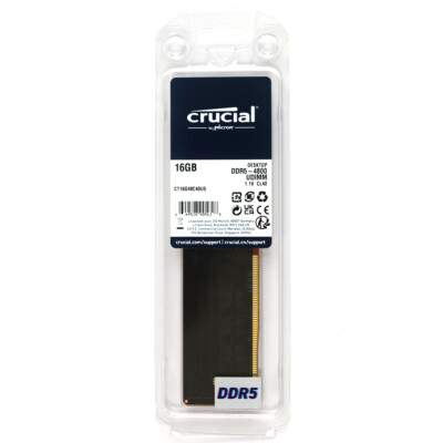 Crucial 32GB (2x 16GB) UDIMM DDR5 4800 (PC5 38400) Desktop DIMM