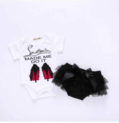 RED BOTTOM SHOE DESIGNER INSPIRED BABY OUTFIT! TULLE TUTU 6-9 months
